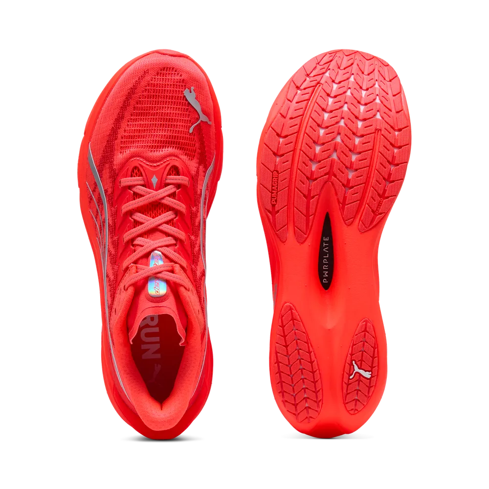 Puma Deviate NITRO™ 4 Laufschuhe für Herren – Ultra Red/Silver 