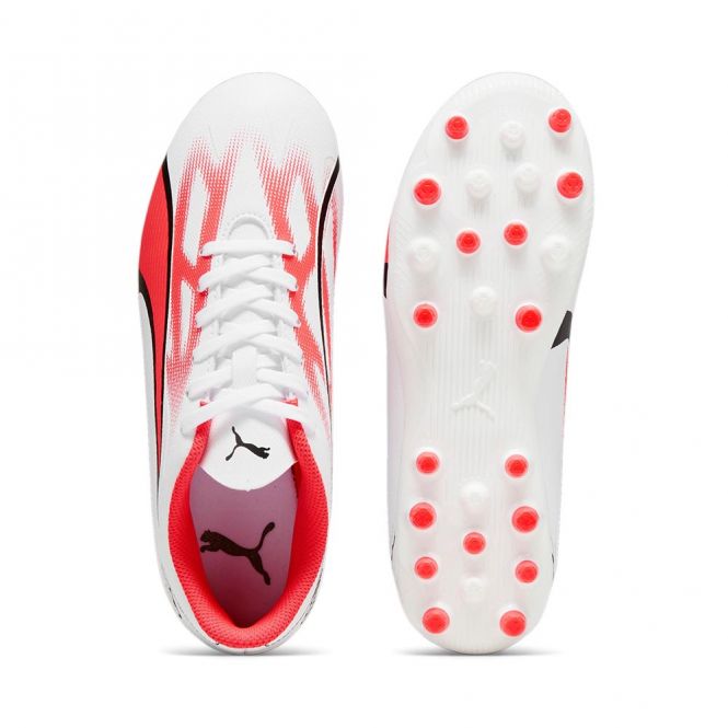Puma ULTRA PLAY JR MG Rasen + Kunstrasenschuh - white black fire red Puma ULTRA PLAY JR MG Rasen + Kunstrasenschuh - white black fire red