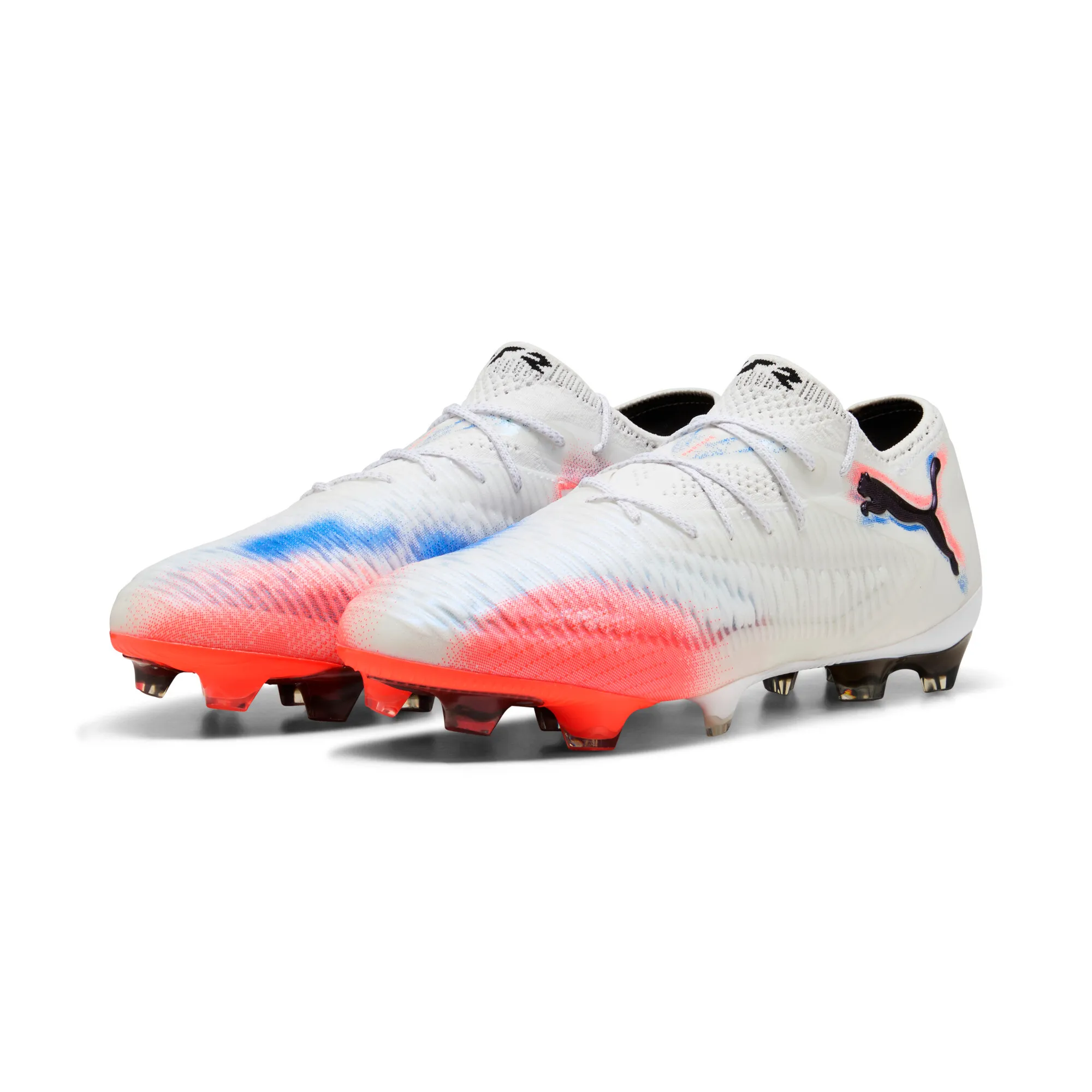 Puma FUTURE 8 ULTIMATE LOW FG Fußballschuhe Unisex – White Black Glowing Red 