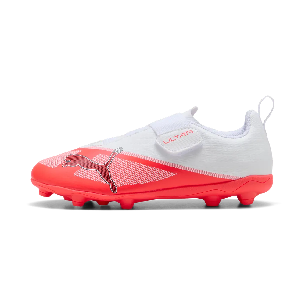 Puma ULTRA 7 PLAY V FG/AG RB Fußballschuhe Kinder – Ultra Red / Black / White