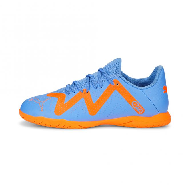 Puma FUTURE PLAY IT JR Hallenschuh - blue glimmer white ultra orange Puma FUTURE PLAY IT JR Hallenschuh - blue glimmer white ultra orange