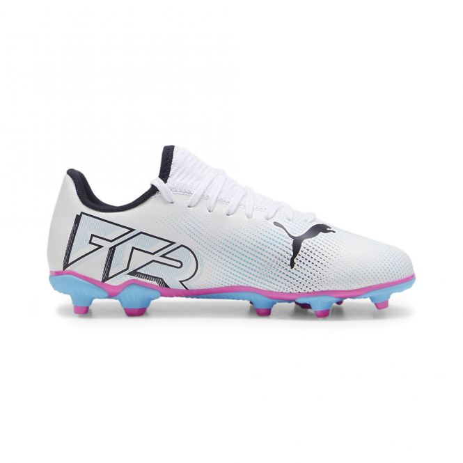 Puma FUTURE 7 PLAY FG/AG JR Fussballschuh - white poison pink Puma FUTURE 7 PLAY FG/AG JR Fussballschuh - white poison pink