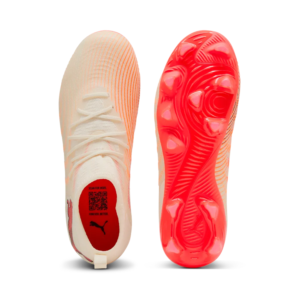 Puma FUTURE 9 MATCH FG/AG Fußballschuhe Kinder – Sugared Almond / White Ultra Red / Black