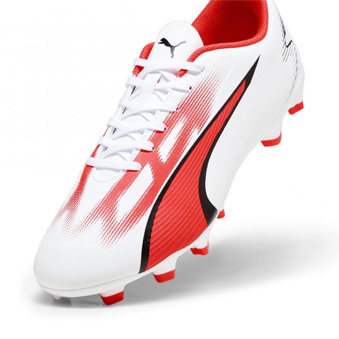 Puma ULTRA PLAY FG/AG Fussballschuh - white black fire red Puma ULTRA PLAY FG/AG Fussballschuh - white black fire red