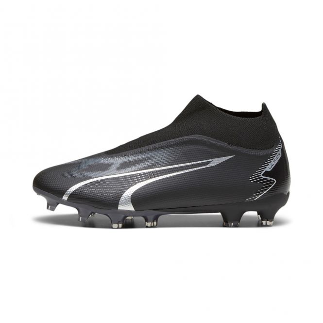 Puma ULTRA MATCH+ LL FG/AG Fussballschuh - black silver Puma ULTRA MATCH+ LL FG/AG Fussballschuh - black silver