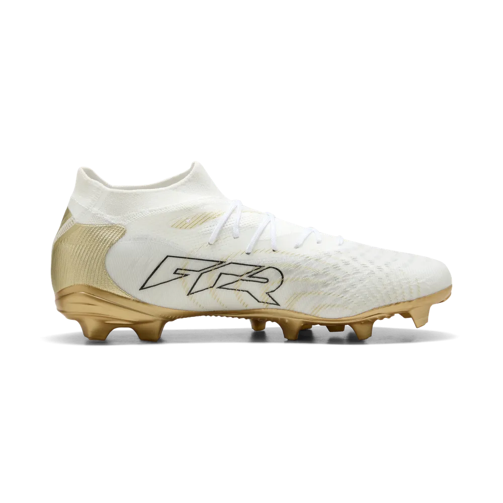 Puma FUTURE 9 MATCH FG/AG Fußballschuhe – White Metallic Gold / Black