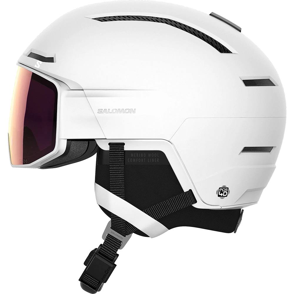 Salomon DRIVER PRIME SIGMA PLUS Skihelm mit Visier - white Salomon DRIVER PRIME SIGMA PLUS Skihelm mit Visier - white