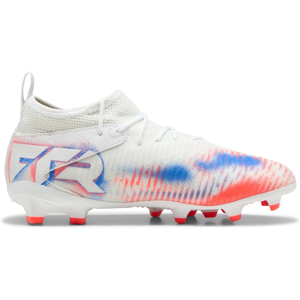 Puma FUTURE 8 MATCH FG/AG Jr Fußballschuhe Kinder – White/Black Glowing Red