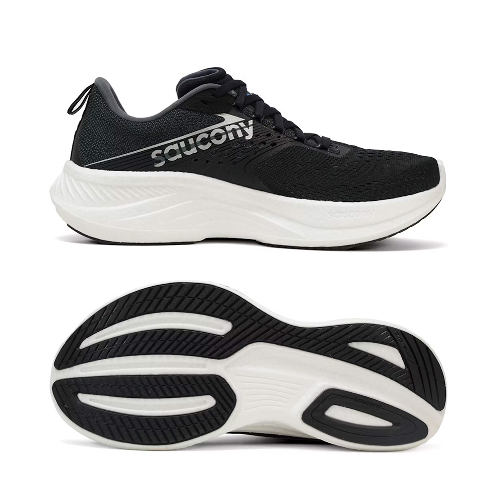 saucony Ride 17 Herren Neutral Laufschuh - Black | White