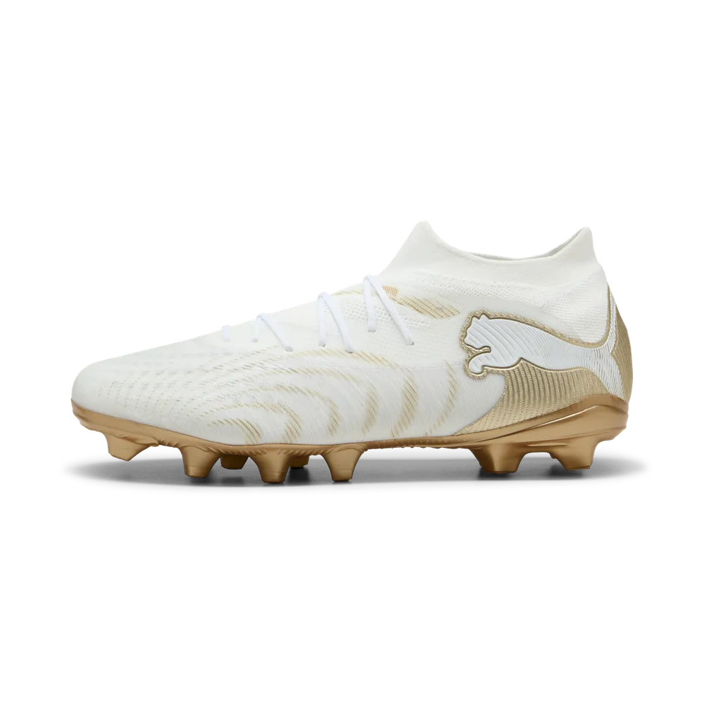 Puma FUTURE 9 MATCH FG/AG Fußballschuhe – White Metallic Gold / Black Puma FUTURE 9 MATCH FG/AG Fußballschuhe – White Metallic Gold / Black