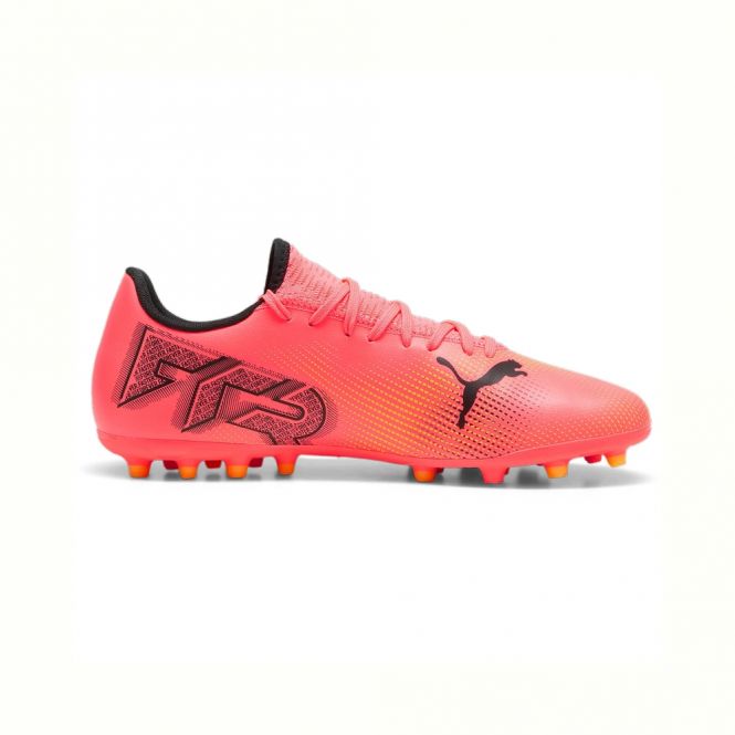 Puma FUTURE PLAY MG Rasen + Kunstrasenschuh - sunset glow/black/sun stream