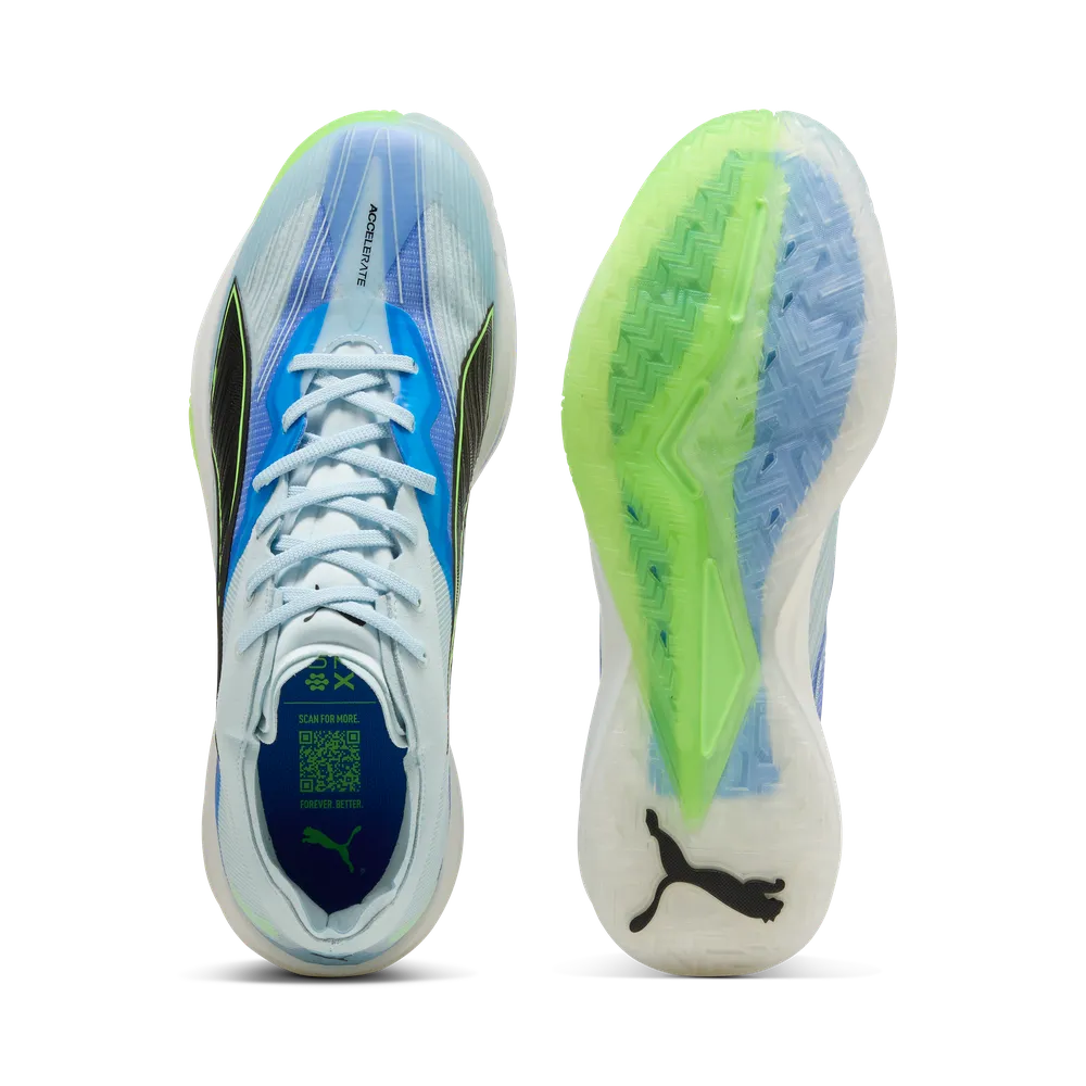 PUMA Accelerate Nitro SQD 5 Hallenschuhe Unisex – Aqua/Black/Green/Royal Sapphire PUMA Accelerate Nitro SQD 5 Hallenschuhe Unisex – Aqua/Black/Green/Royal Sapphire
