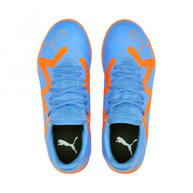Puma FUTURE PLAY IT JR Hallenschuh - blue glimmer white ultra orange Puma FUTURE PLAY IT JR Hallenschuh - blue glimmer white ultra orange
