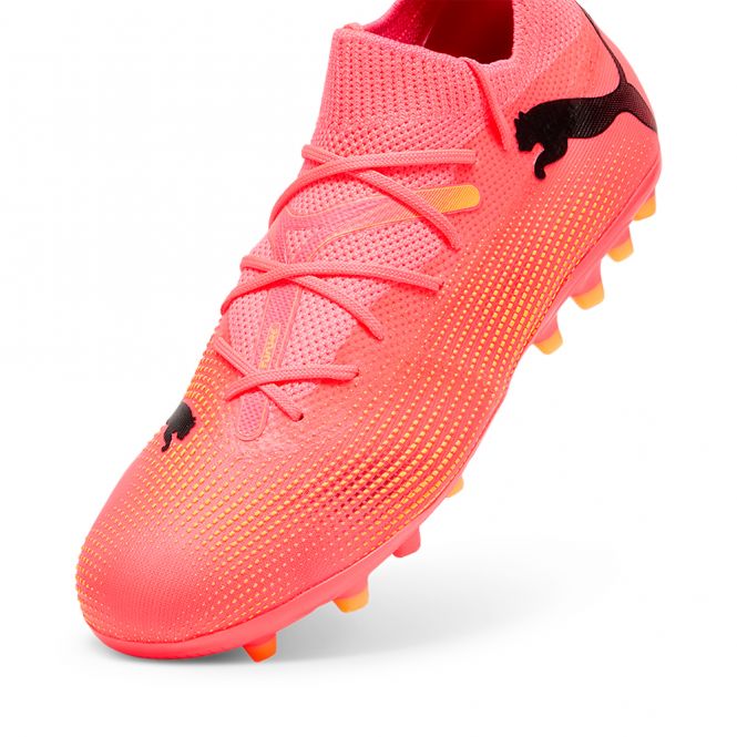 Puma FUTURE 7 MATCH MG JR Rasen + Kunstrasenschuh - Sunset Glow/Black Sun Stream
