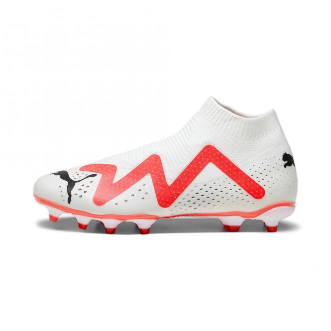 Puma FUTURE MATCH+ LL FG/AG Fussballschuh - white black fire red Puma FUTURE MATCH+ LL FG/AG Fussballschuh - white black fire red