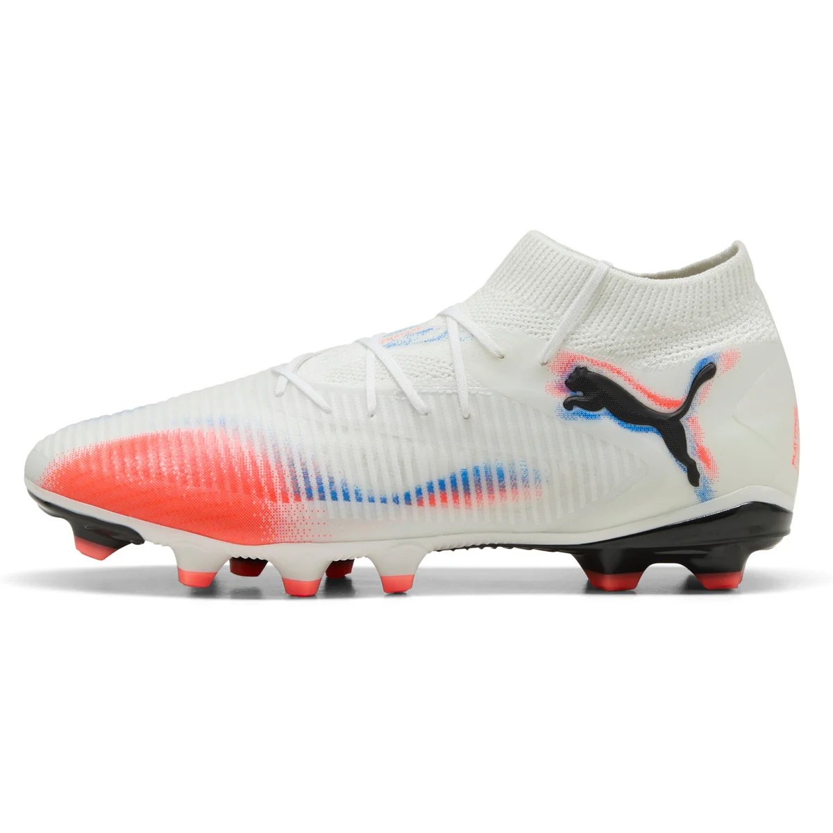 Puma FUTURE 8 PRO FG/AG Fußballschuhe Unisex – White Black Glowing Red