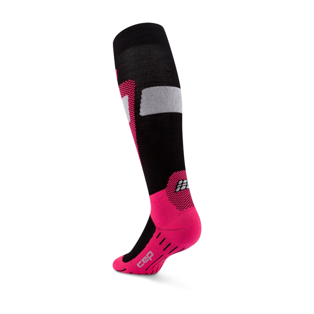 CEP Merino Tall 3.0 Damen Skisocken - black/pink