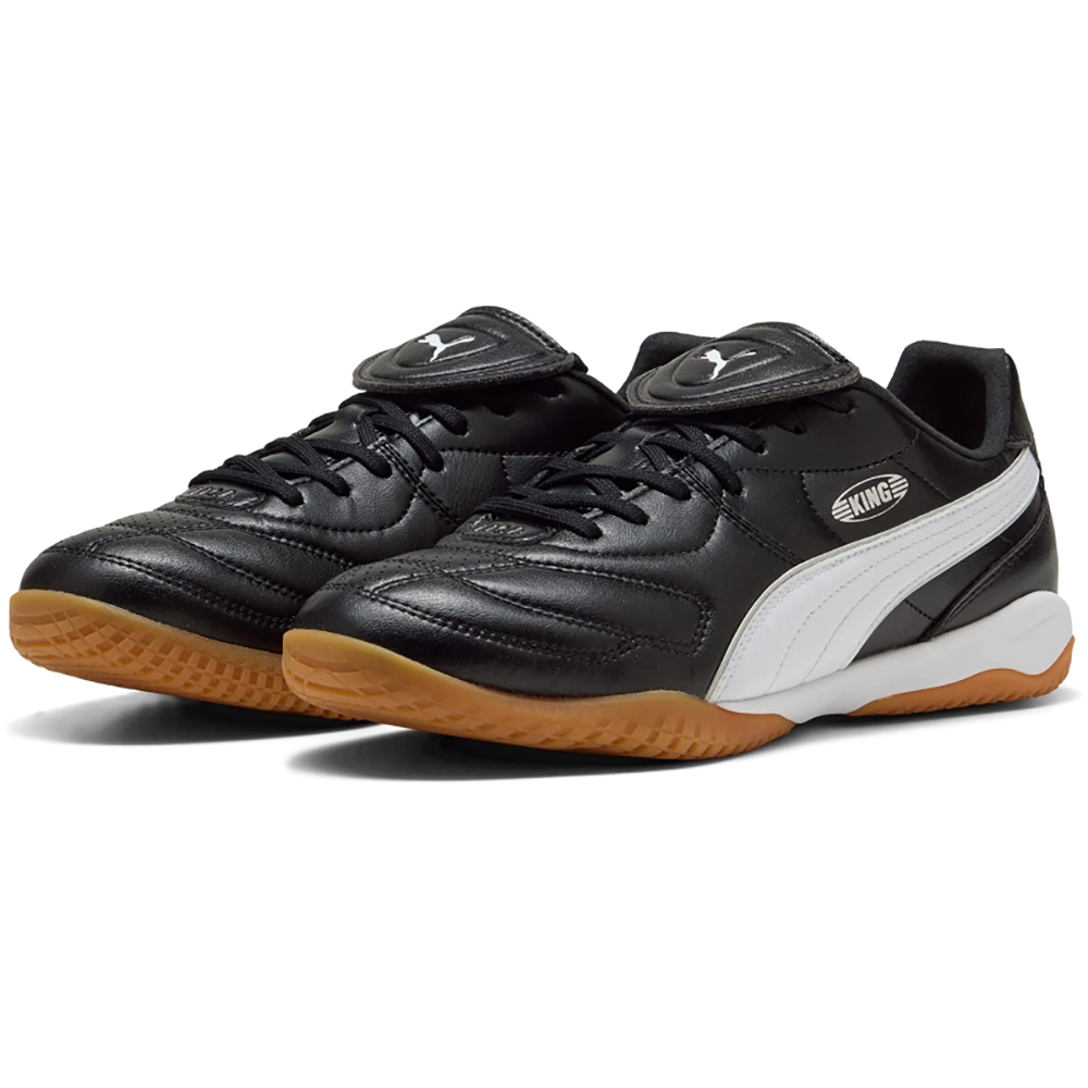 Puma KING LIGA IT Hallenfußballschuhe – black/white silver Puma KING LIGA IT Hallenfußballschuhe – black/white silver