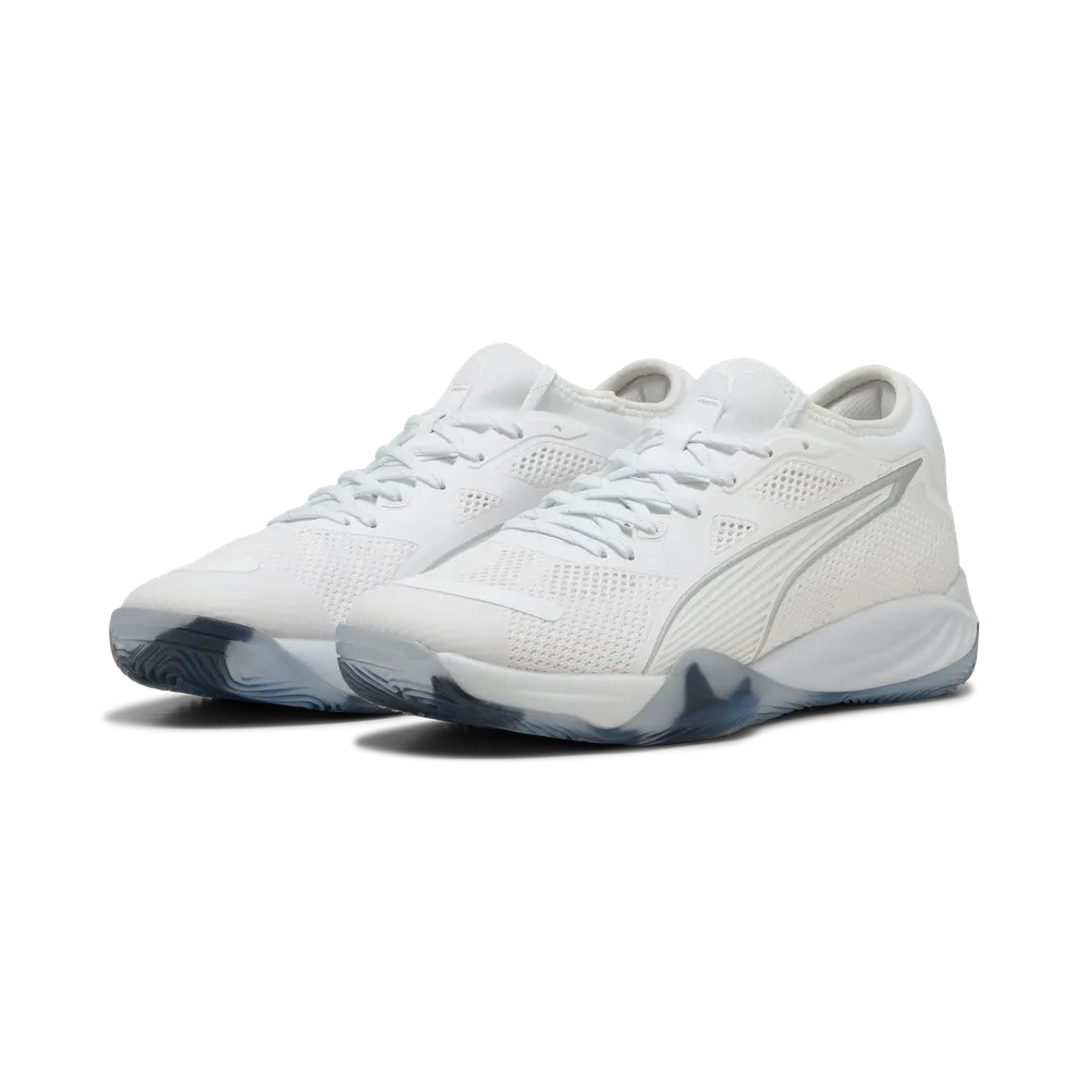 PUMA Eliminate NITRO™ SQD 4 White/Silver - Handballschuhe Herren PUMA Eliminate NITRO™ SQD 4 White/Silver - Handballschuhe Herren