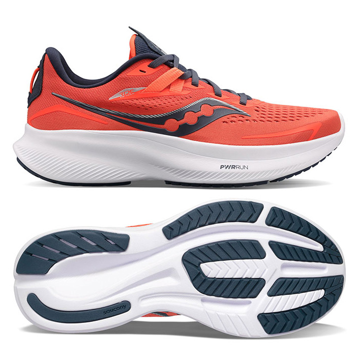 saucony Ride 15 Damen Laufschuh - ViziRed / Night