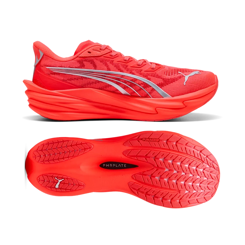 Puma Deviate NITRO™ 4 Laufschuhe für Herren – Ultra Red/Silver Puma Deviate NITRO™ 4 Laufschuhe für Herren – Ultra Red/Silver