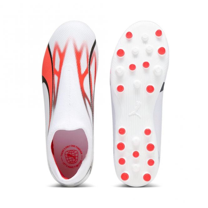 Puma ULTRA MATCH LL MG JR Rasen + Kunstrasenschuh - white black fire red Puma ULTRA MATCH LL MG JR Rasen + Kunstrasenschuh - white black fire red