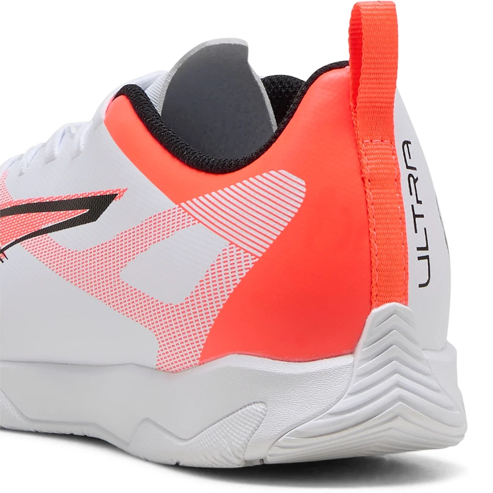 Puma ULTRA 5 PLAY IT Jr Fußballschuhe Kinder – White/Black Glowing Red