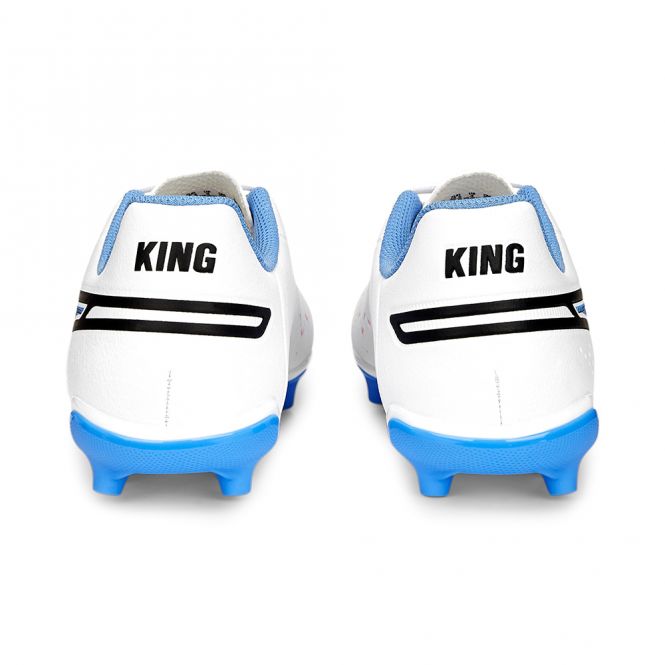 Puma King Match Jr. FG/AG Kinder Fussballschuh - white blue glimmer Puma King Match Jr. FG/AG Kinder Fussballschuh - white blue glimmer