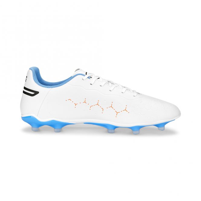 Puma King Match FG/AG Fussballschuh - white blue glimmer Puma King Match FG/AG Fussballschuh - white blue glimmer