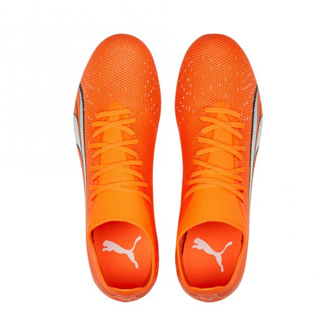 Puma ULTRA MATCH FG/AG Fussballschuh - ultra orange white blue glimmer Puma ULTRA MATCH FG/AG Fussballschuh - ultra orange white blue glimmer