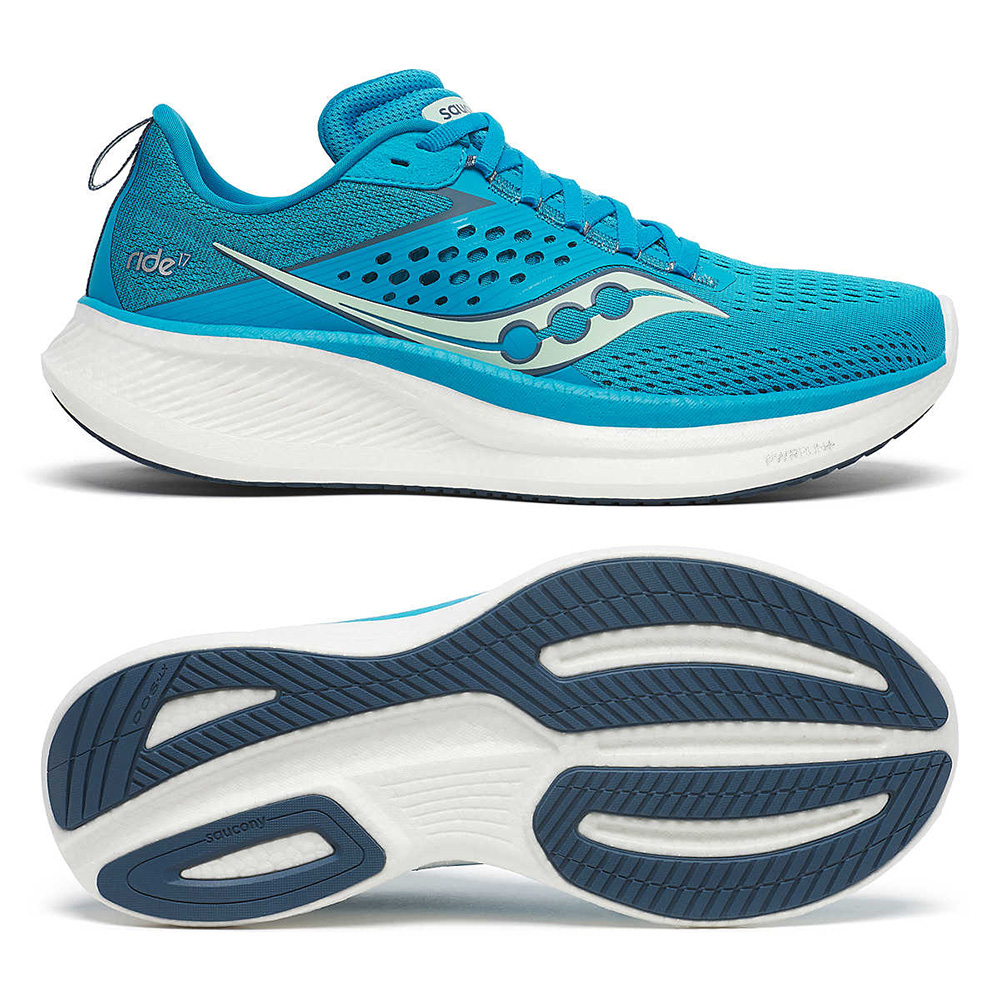 saucony Ride 17 Damen Neutral Laufschuh - ViZiBlue | Mirage saucony Ride 17 Damen Neutral Laufschuh - ViZiBlue | Mirage