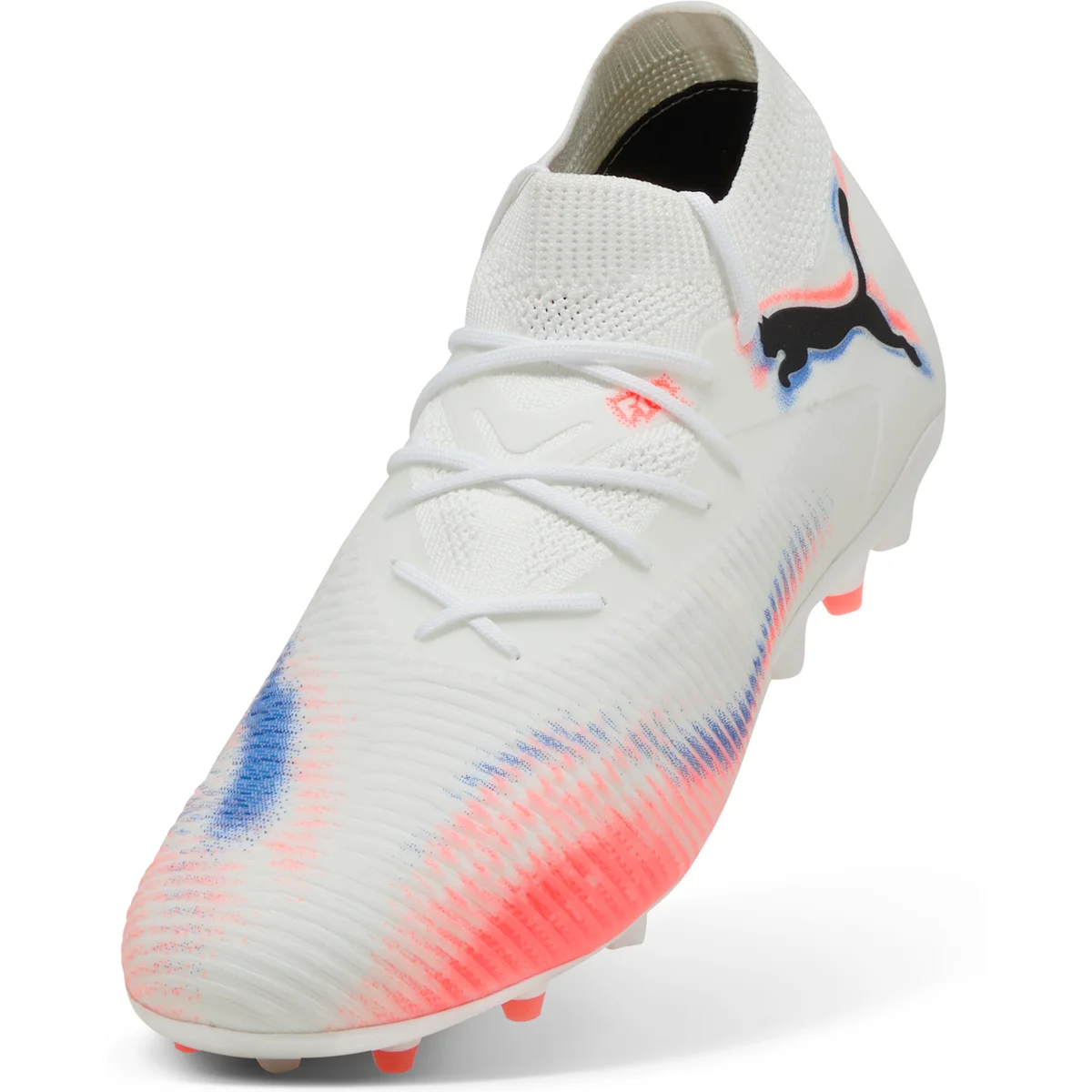 Puma FUTURE 8 MATCH MG Fußballschuhe Unisex – White Black Glowing Red 