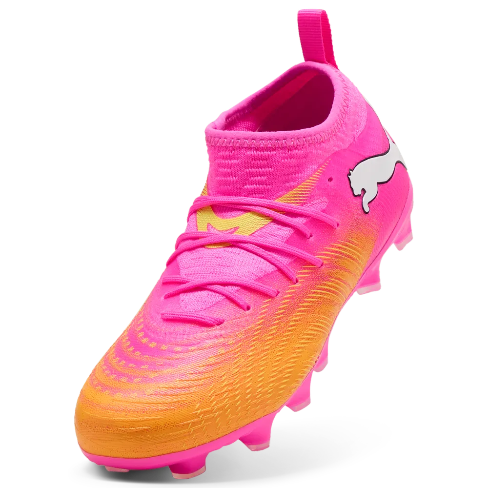 Puma FUTURE 9 MATCH FG/AG Jr Fußballschuhe Kinder – Poison Pink/Aqua/White