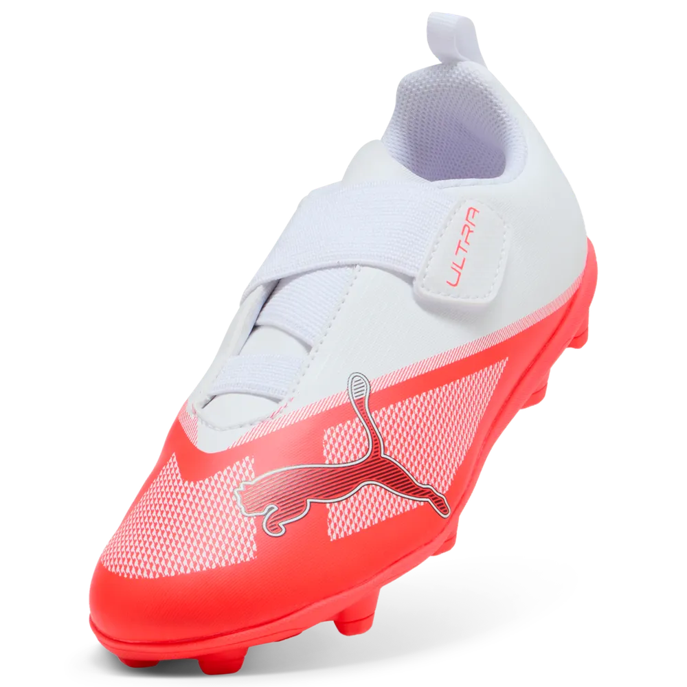 Puma ULTRA 7 PLAY V FG/AG RB Fußballschuhe Kinder – Ultra Red / Black / White