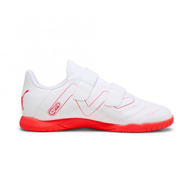 Puma FUTURE PLAY IT V JR Hallenschuh - white black fire red