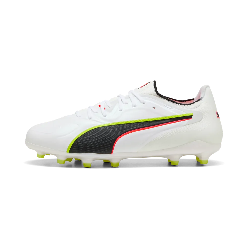 Puma KING 20 ULTIMATE FG Fußballschuhe - White/Red/Yellow Alert