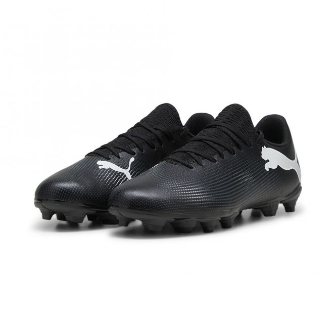 Puma FUTURE 7 PLAY FG/AG Fussballschuh - black white Puma FUTURE 7 PLAY FG/AG Fussballschuh - black white