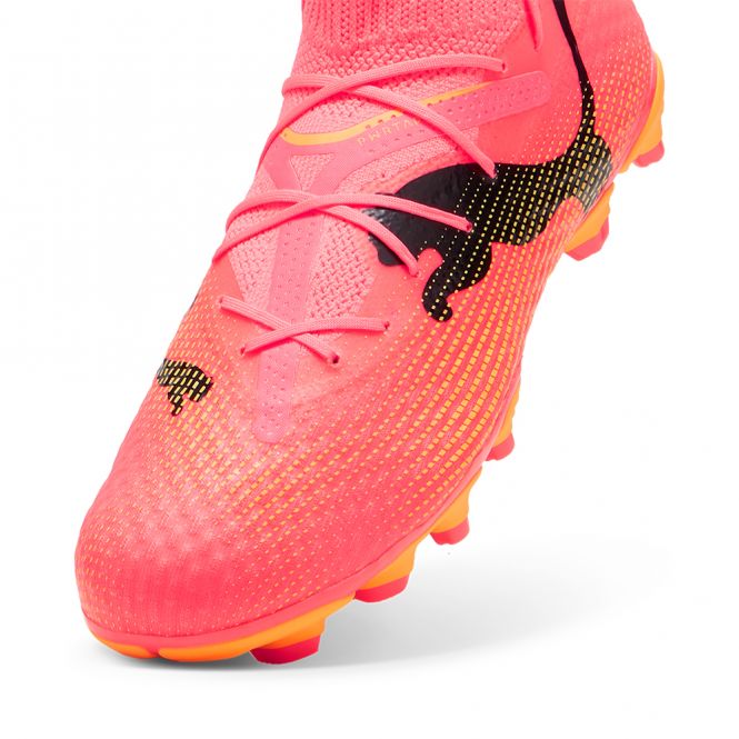Puma FUTURE 7 PRO FG/AG JR Fussballschuh - Sunset Glow/Black Sun Stream