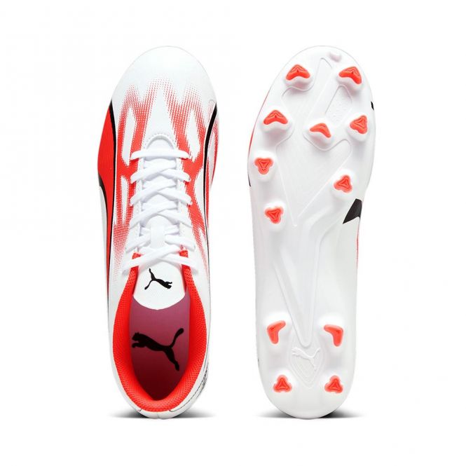 Puma ULTRA PLAY FG/AG Fussballschuh - white black fire red Puma ULTRA PLAY FG/AG Fussballschuh - white black fire red