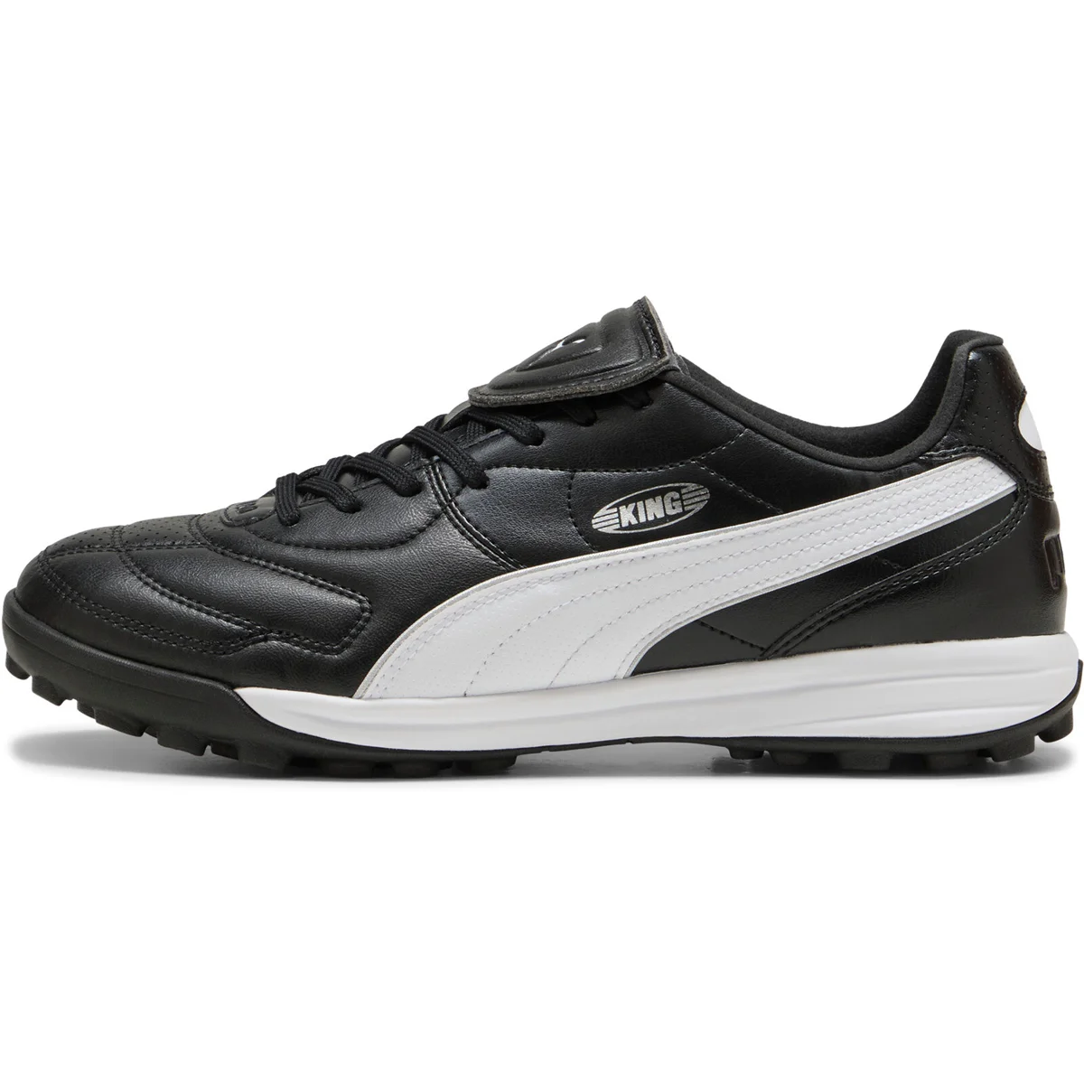 Puma KING LIGA TT Fußballschuhe – Black/White/Silver Puma KING LIGA TT Fußballschuhe – Black/White/Silver