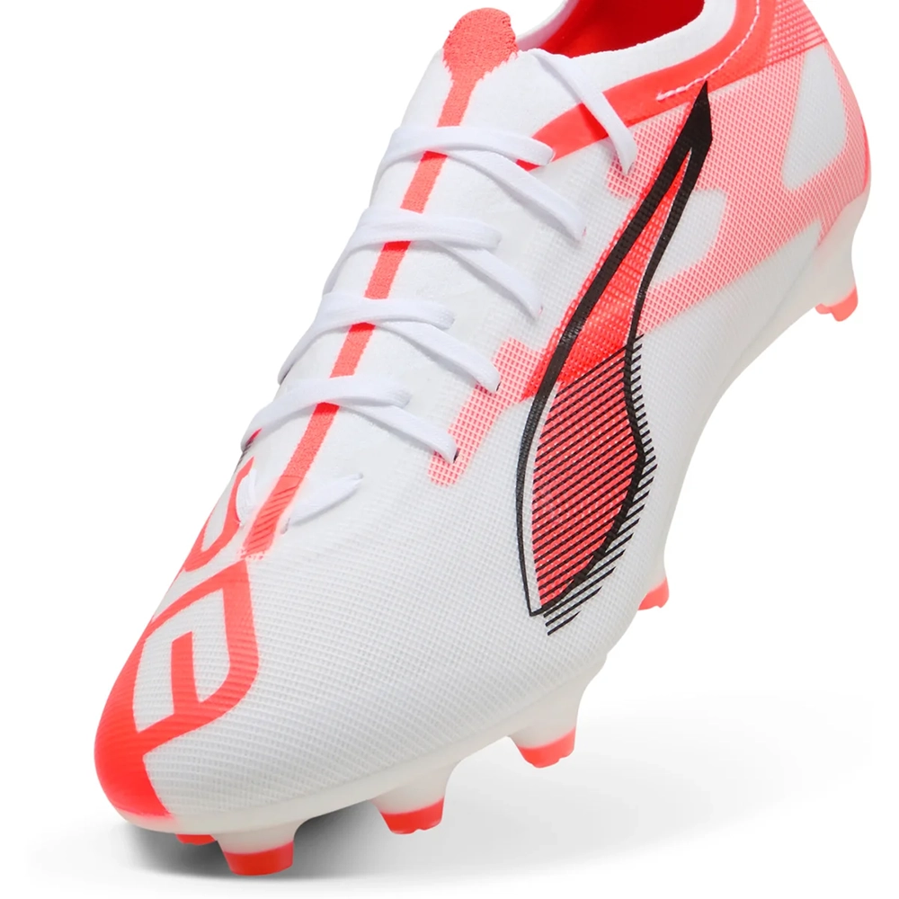 Puma ULTRA 5 MATCH FG/AG Fußballschuhe – White/Black/Glowing Red