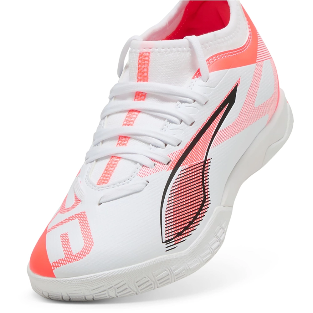 Puma ULTRA 5 MATCH IT + MID Jr Fußballschuhe Kinder – White/Black Glowing Red Puma ULTRA 5 MATCH IT + MID Jr Fußballschuhe Kinder – White/Black Glowing Red