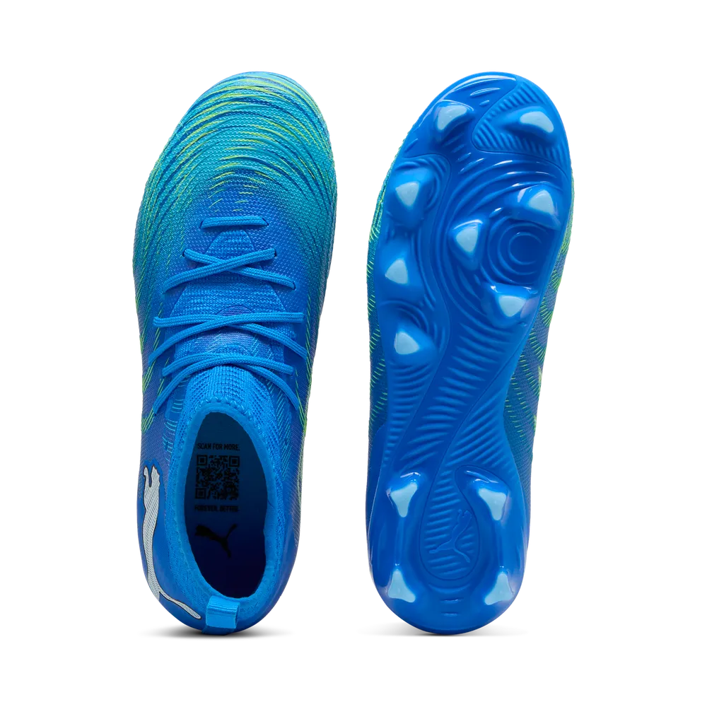 Puma FUTURE 9 MATCH FG/AG Fußballschuhe Kinder – Ultra Blue / White / Luminous Blue / Black
