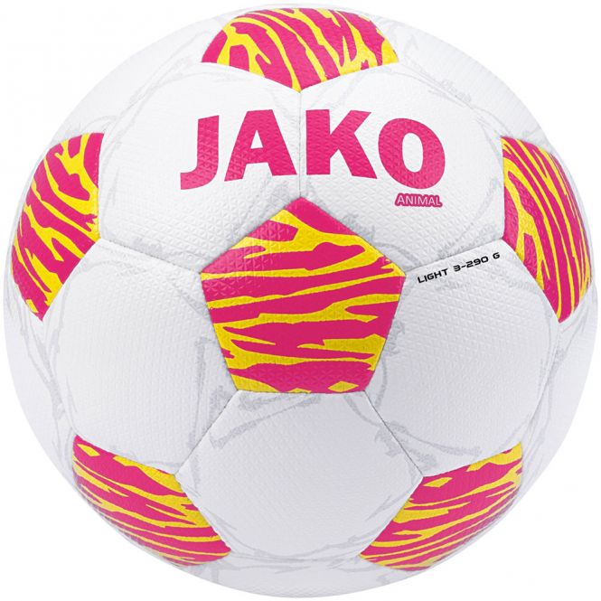 JAKO Lightball Animal Fussball - Grösse 3, 290g weiß/fuchsia/citro JAKO Lightball Animal Fussball - Grösse 3, 290g weiß/fuchsia/citro
