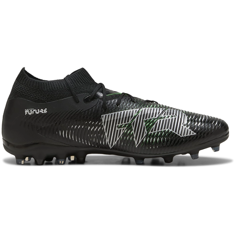Puma FUTURE 8 MATCH MG Fußballschuhe – Black Silver/Fluo Green