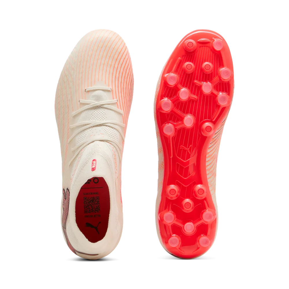 Puma FUTURE 9 PRO MG Fußballschuhe – Sugared Almond / White Ultra Red / Black