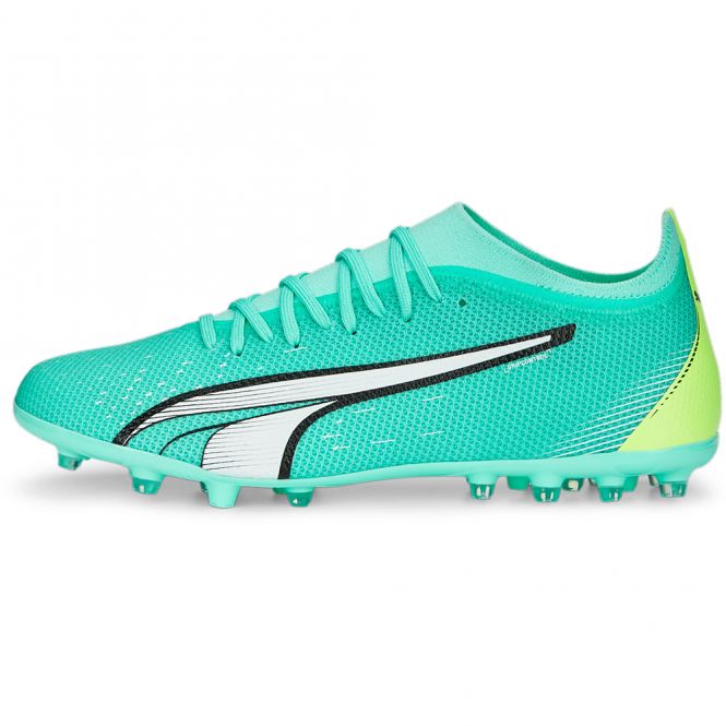 Puma ULTRA MATCH MG Kunstrasenschuh - peppermint white yellow