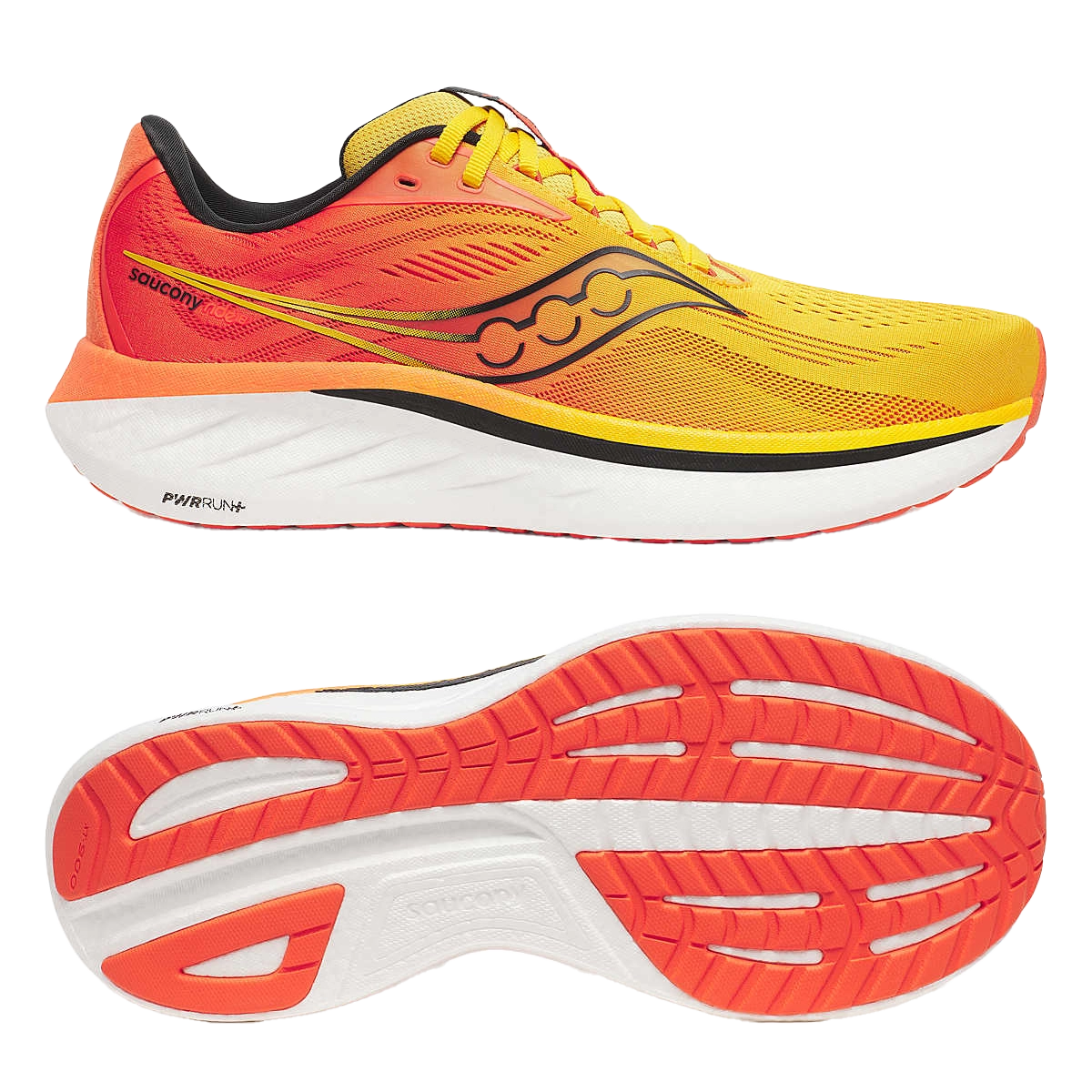 saucony Ride 18 Herren Neutral Laufschuh - Pollen | Pepper