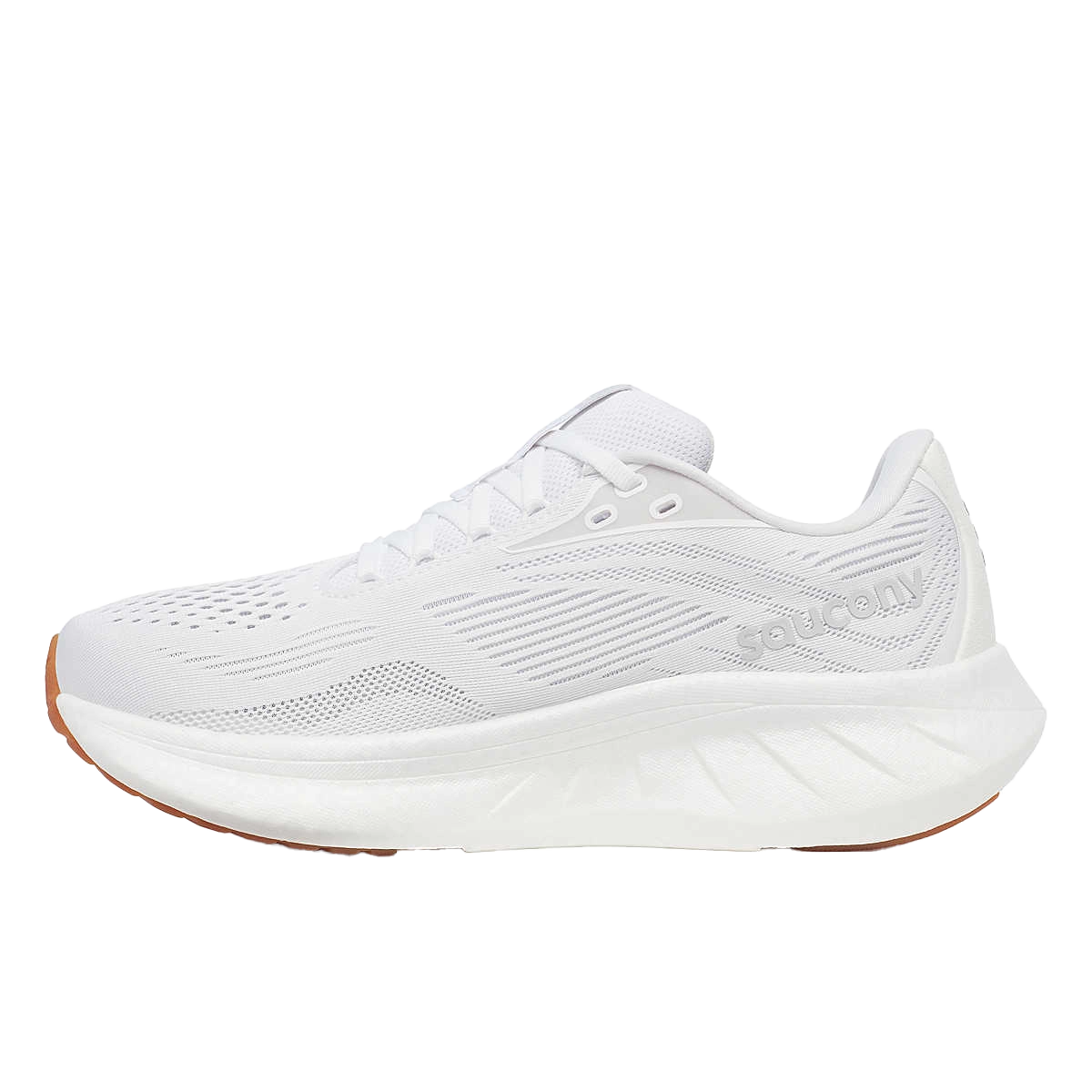 saucony Ride 18 Damen Neutral-Laufschuh - White | Gum