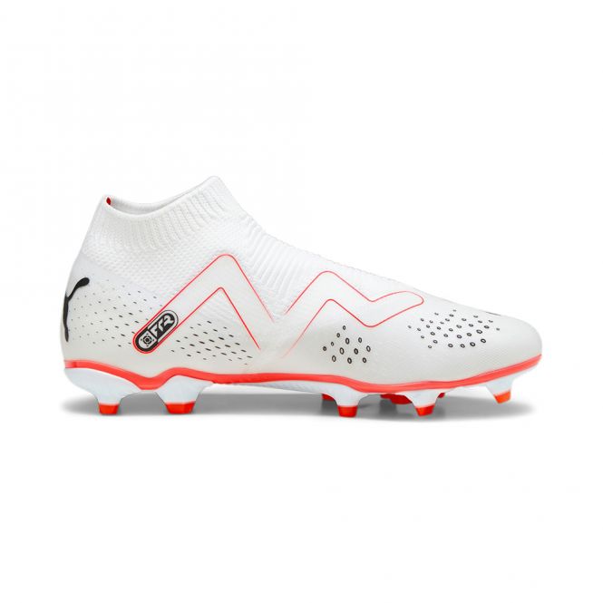 Puma FUTURE MATCH+ LL FG/AG Fussballschuh - white black fire red Puma FUTURE MATCH+ LL FG/AG Fussballschuh - white black fire red